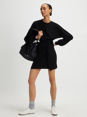 River Island Long Sleeve Premium Knot Side Mini Dress - Imaginea 4 din 4