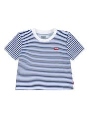 Levi's Blue Striped Mini Batwing Short Sleeve T-Shirt - Image 1 of 3