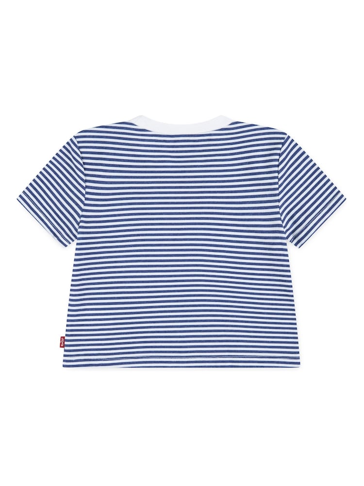 Levi's Blue Striped Mini Batwing Short Sleeve T-Shirt - Image 2 of 3