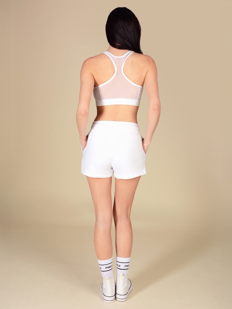 Pineapple White Retro Shorts - Image 2 of 5