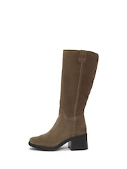 Timberland Brown Bellevaux Tall Zip Up Boots - Image 3 of 8