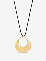 Inicio Gold Tone Jet Cord Open Pendant - Image 1 of 3