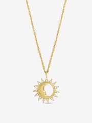 Inicio Gold Tone Mother of Pearl Sun Pendant - Image 1 of 1