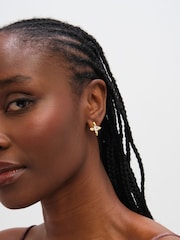 Inicio Tone Crystal Clover Stud Earrings Gift Pouch - Bild 2 von 3