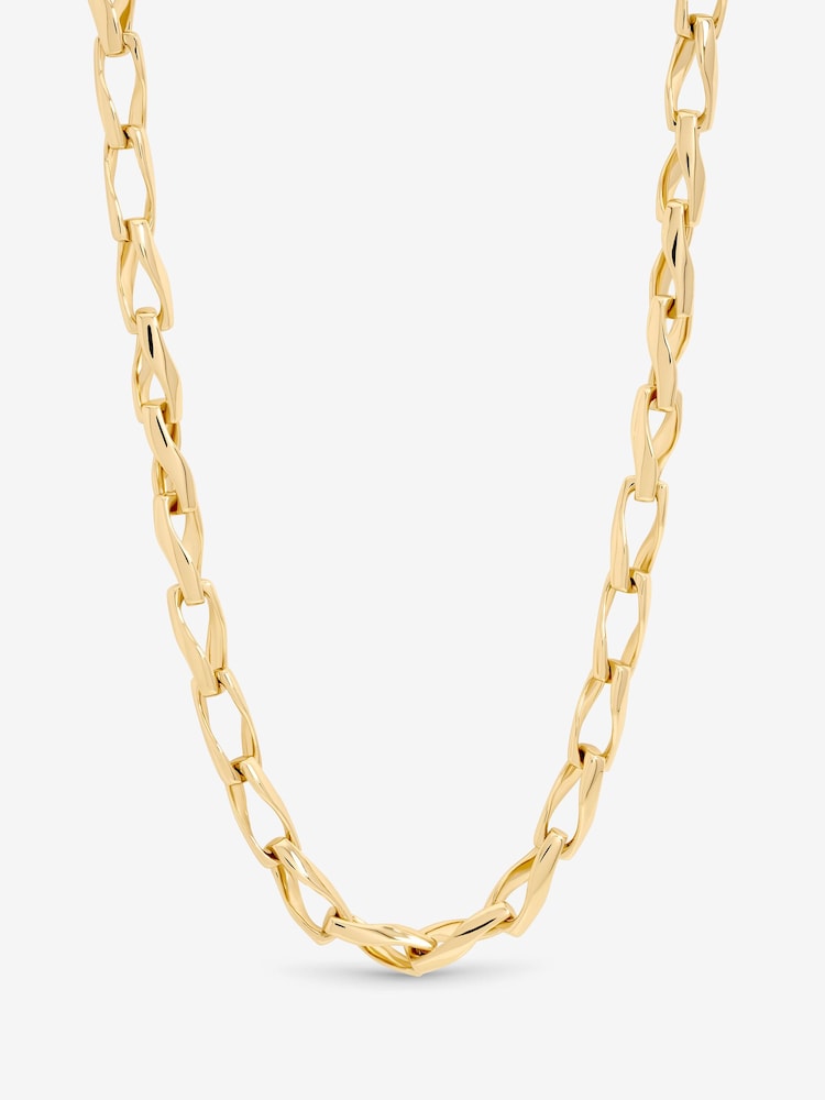 Inicio Gold Twisted Link Necklace Gift Pouch - Image 1 of 1 Inicio Gold Twisted Link Necklace Gift Pouch - Image 1 of 1
