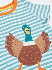 Frugi Blue Sid Circular T-Shirt - Image 2 of 3