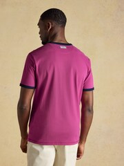 Joules Rugby Club Pink Crew Neck Cotton T-Shirt - Image 2 of 7