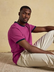 Joules Rugby Club Pink Crew Neck Cotton T-Shirt - Image 4 of 7