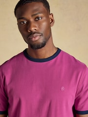 Joules Rugby Club Pink Crew Neck Cotton T-Shirt - Image 5 of 7