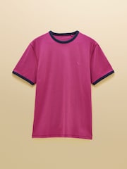 Joules Rugby Club Pink Crew Neck Cotton T-Shirt - Image 7 of 7