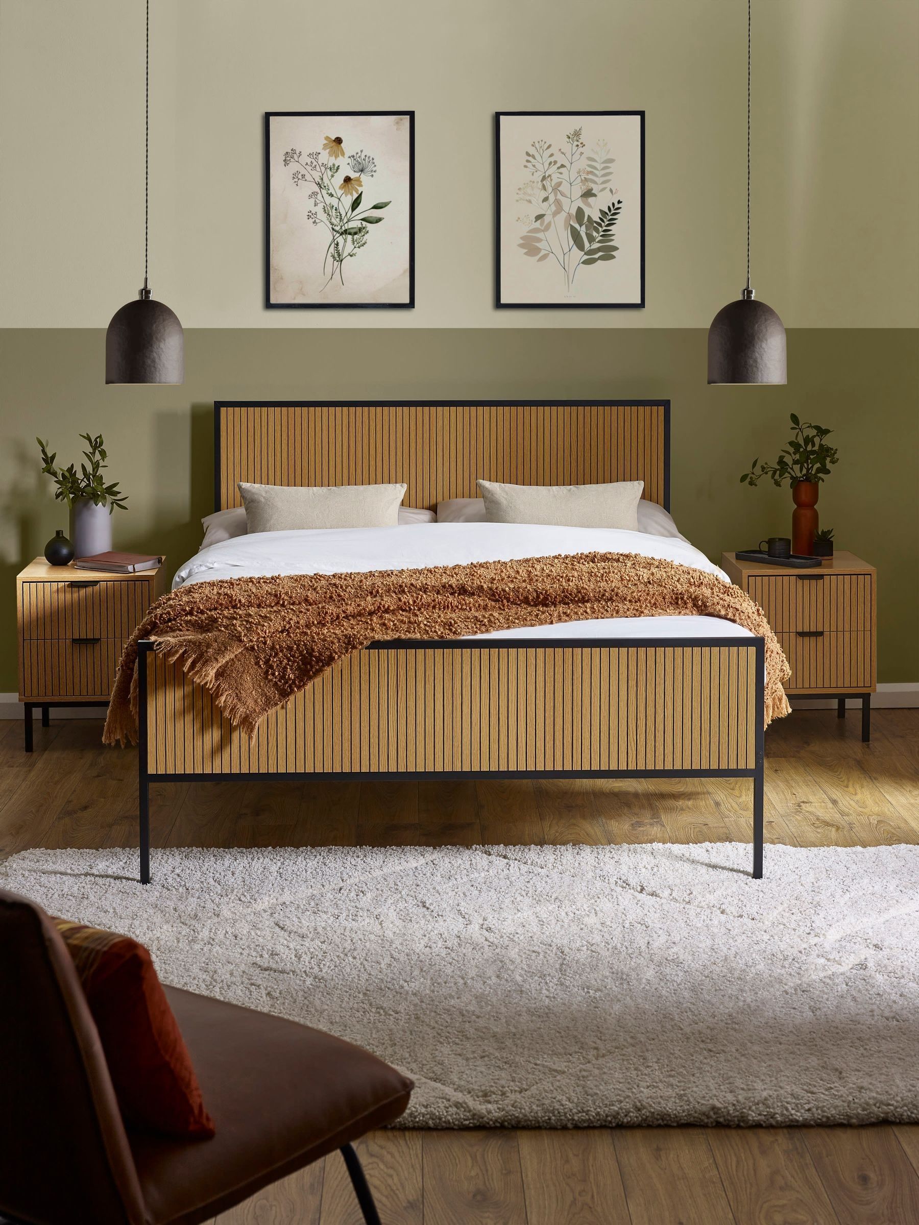 Julian Bowen Unisex Oak Effect Sia Bed Frame - Image 4
