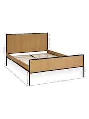Julian Bowen Natural Oak Effect Sia Bed Frame - Image 4 of 8