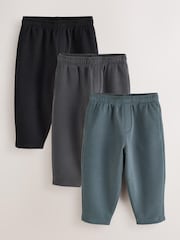 Black/Grey Wide Joggers 3 Pack (3mths-7yrs) - Image 1 of 7
