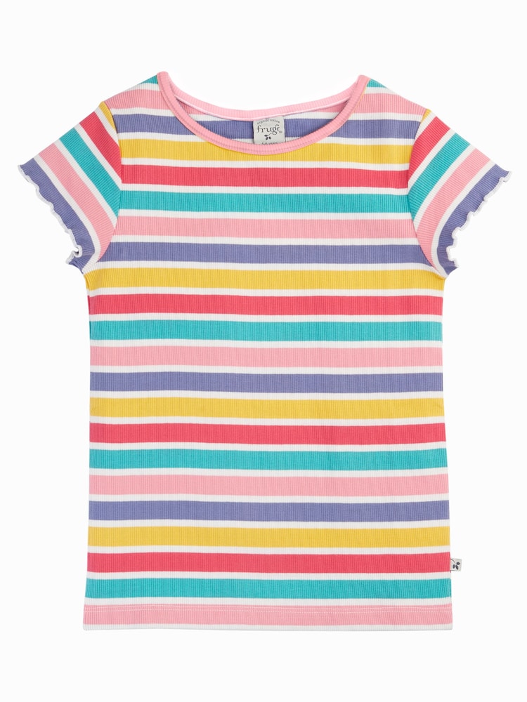 Frugi Blue Rhian Rib T-Shirt - Image 1 of 3