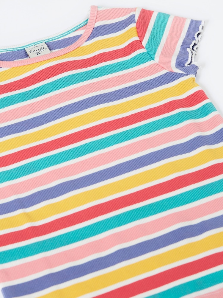 Frugi Blue Rhian Rib T-Shirt - Image 2 of 3