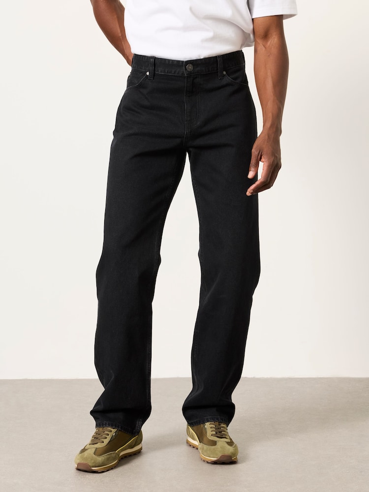Қара - FatFace Relaxed Straight Fit Jeans - 4суретінің 1 суреті