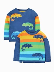 Frugi Luca Reversible Blue Jumper - Image 1 de 3