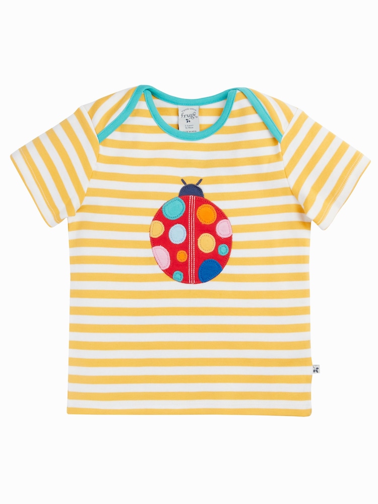 Frugi Bobster Applique Yellow T-Shirt - Image 1 of 3