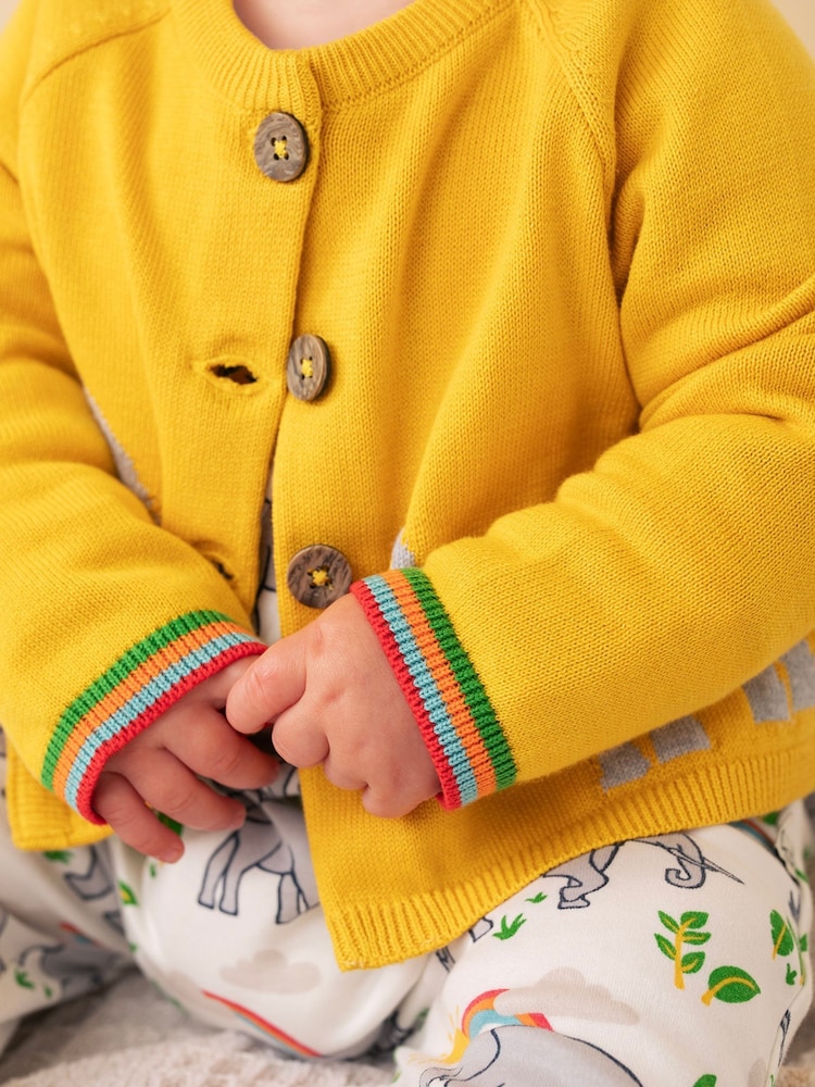 Frugi Yellow Bonny Baby Cardigan - Image 2 of 5