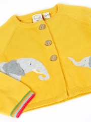 Frugi Yellow Bonny Baby Cardigan - Image 4 of 5