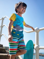 Frugi Blue Iori Printed T-Shirt - Image 1 of 4