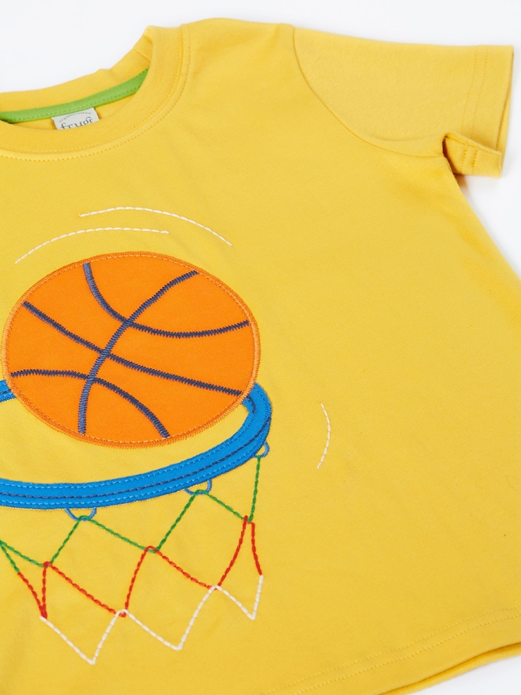 Frugi Yellow Carsen Circular T-Shirt - Image 2 of 3