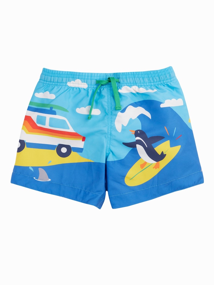 Frugi Polkerris Board Blue Shorts - Image 1 of 4