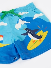 Frugi Polkerris Board Blue Shorts - Image 3 of 4