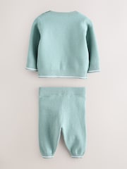 Baker by Ted Baker Green Knit Knitted Top and Joggers Set - Image 3 of 10