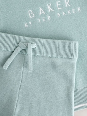 Baker by Ted Baker Green Knit Knitted Top and Joggers Set - Image 4 of 10