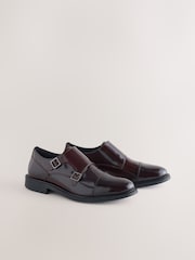 Burgundy Red Double Monk Shoes - Image 1 of 5