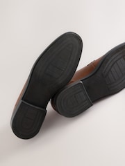 Tan Brown Leather Derby Shoes - Image 7 of 7