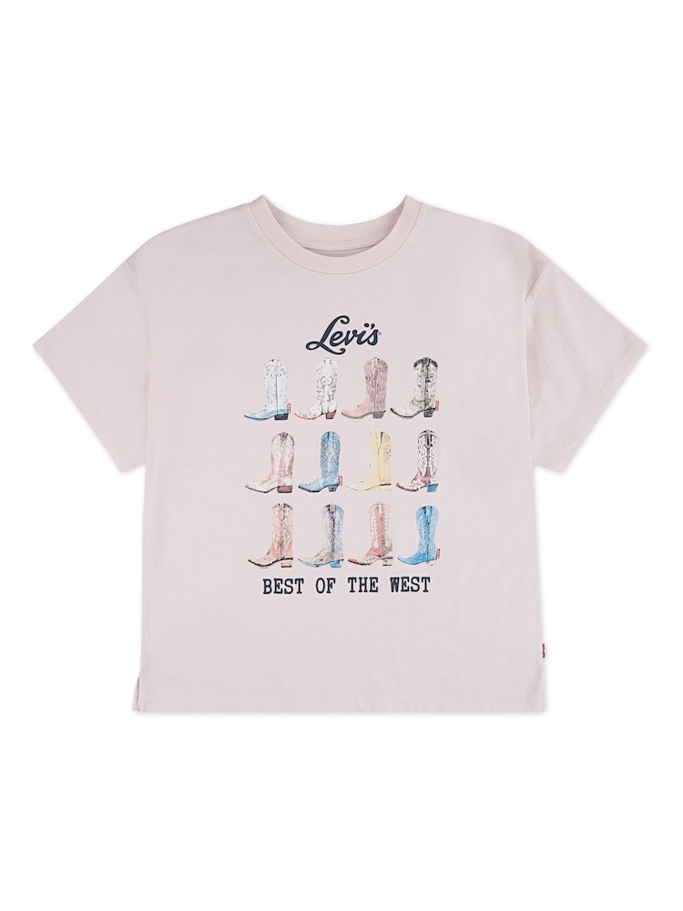 Levi's Pink Just Chilling Oversized Short Sleeve T-Shirt - Image 1 of 3