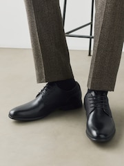 Black Standard Fit Derby Shoes - Image 2 of 7