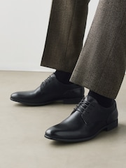 Black Standard Fit Derby Shoes - Image 3 of 7