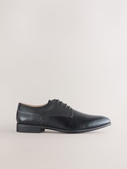 Black Standard Fit Derby Shoes - Image 4 of 7