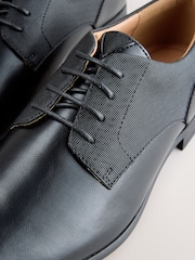 Black Standard Fit Derby Shoes - Image 6 of 7