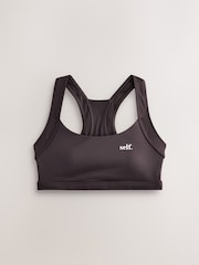 self. Chocolate Brown Sports Bra - Image 5 of 7