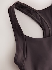 self. Chocolate Brown Sports Bra - Image 7 of 7