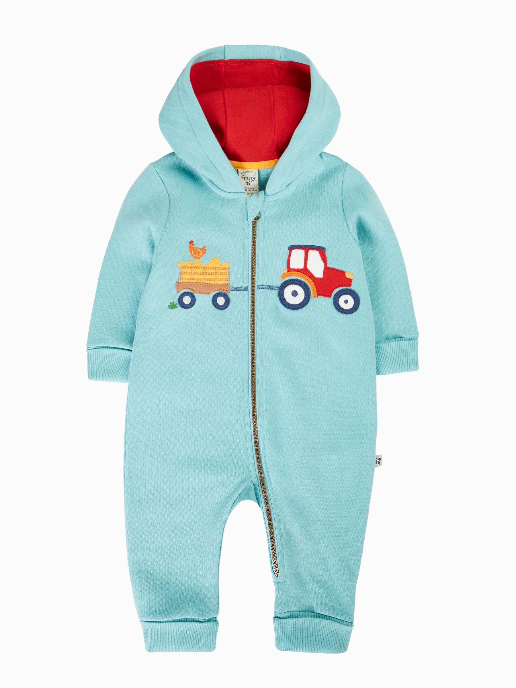 Frugi Blue Applique Snuggle Suit