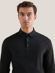 Polo tričko Peckham Rye z mercerovaného žerzeje s dlouhým rukávem - Obrázek 5 z 6