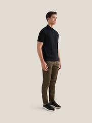 Peckham Rye Black Mercerised Jersey Polo Shirt - Image 3 of 5