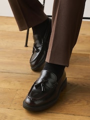 Burgundy Red Chunky Tassel Loafers - Image 1 of 6