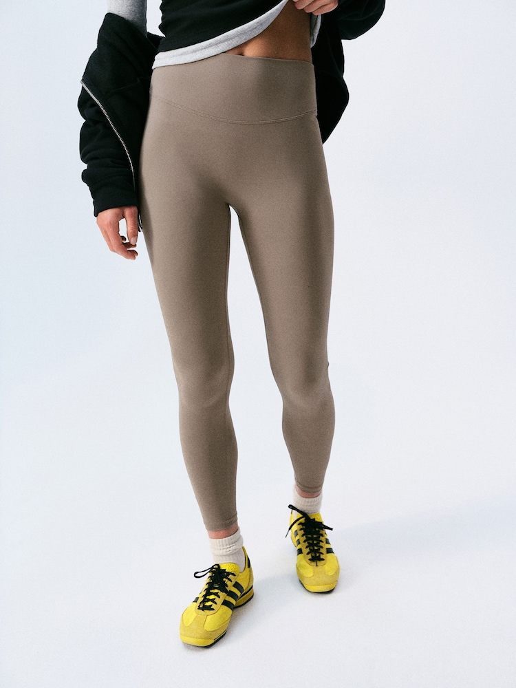 self. Mink Brown High Waist Leggings - Image 1 of 9