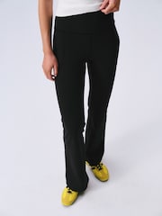 self. Black Kick Flare High Waist Leggings - Image 1 of 8