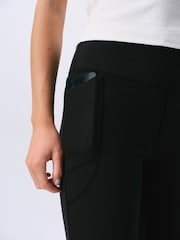 self. Black Kick Flare High Waist Leggings - Image 3 of 8