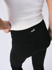 self. Black Kick Flare High Waist Leggings - Image 5 of 8
