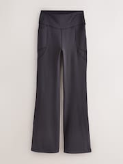 self. Black Kick Flare High Waist Leggings - Image 6 of 8