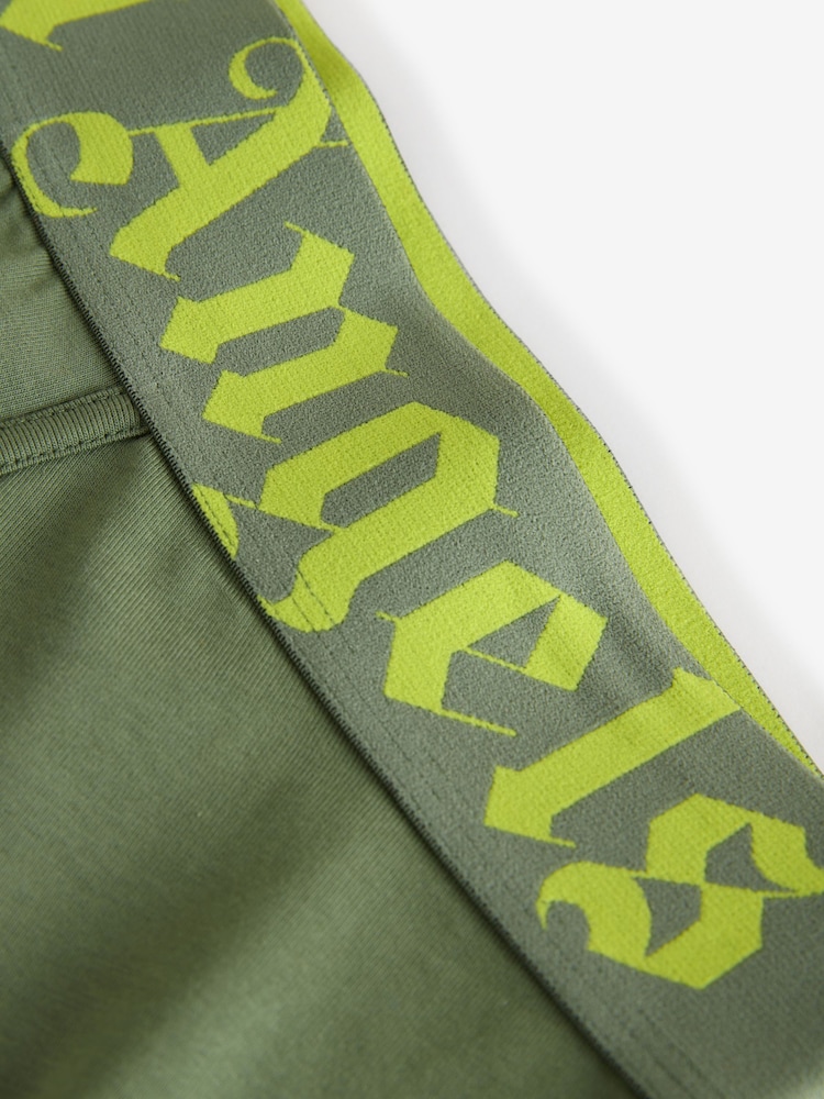 Palm Angels Green Cotton Stretch Logo Regular Boxers - Image 4 of 4