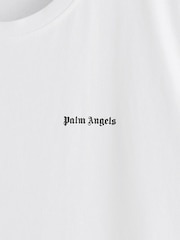 أبيض - تيشِرت قطن قابل للتمدد بشعار من Palm Angels - صورة 2 من 2